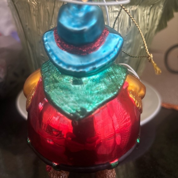 Vintage Hand Blown Snowman Cowboy With Lasso Christmas Ornament - Picture 4 of 8